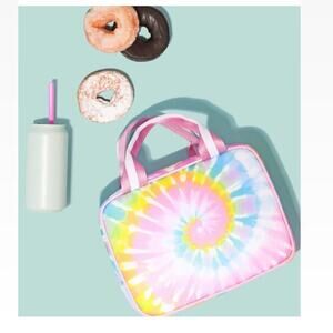 Stoney Clover lane Pastel Lunch tie dye box tote bag gold pink blue yellow